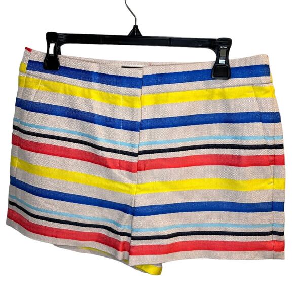 J. Crew Women's Jacquard Basketweave Colorful Striped Shorts Size 6 NWT - Picture 12 of 16